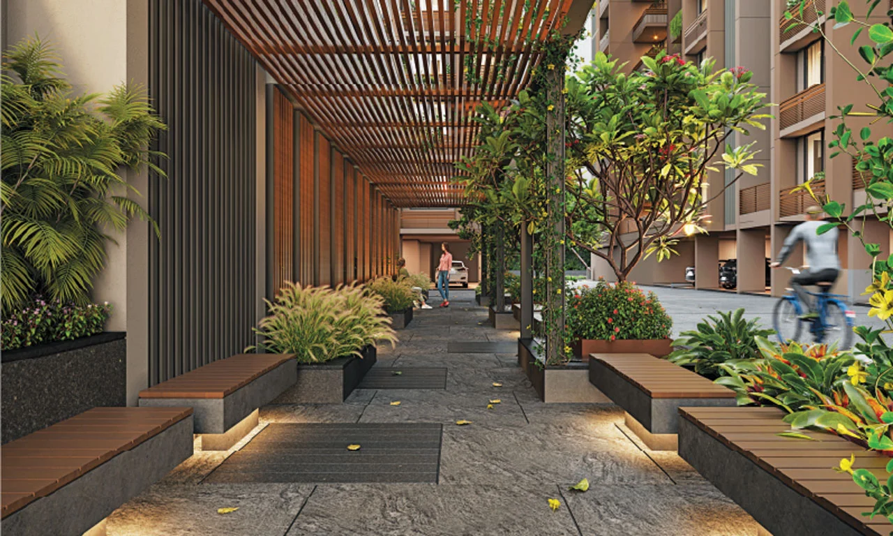 Walking and Cycling Track - Shilp Serene in Shilaj Ahmedabad