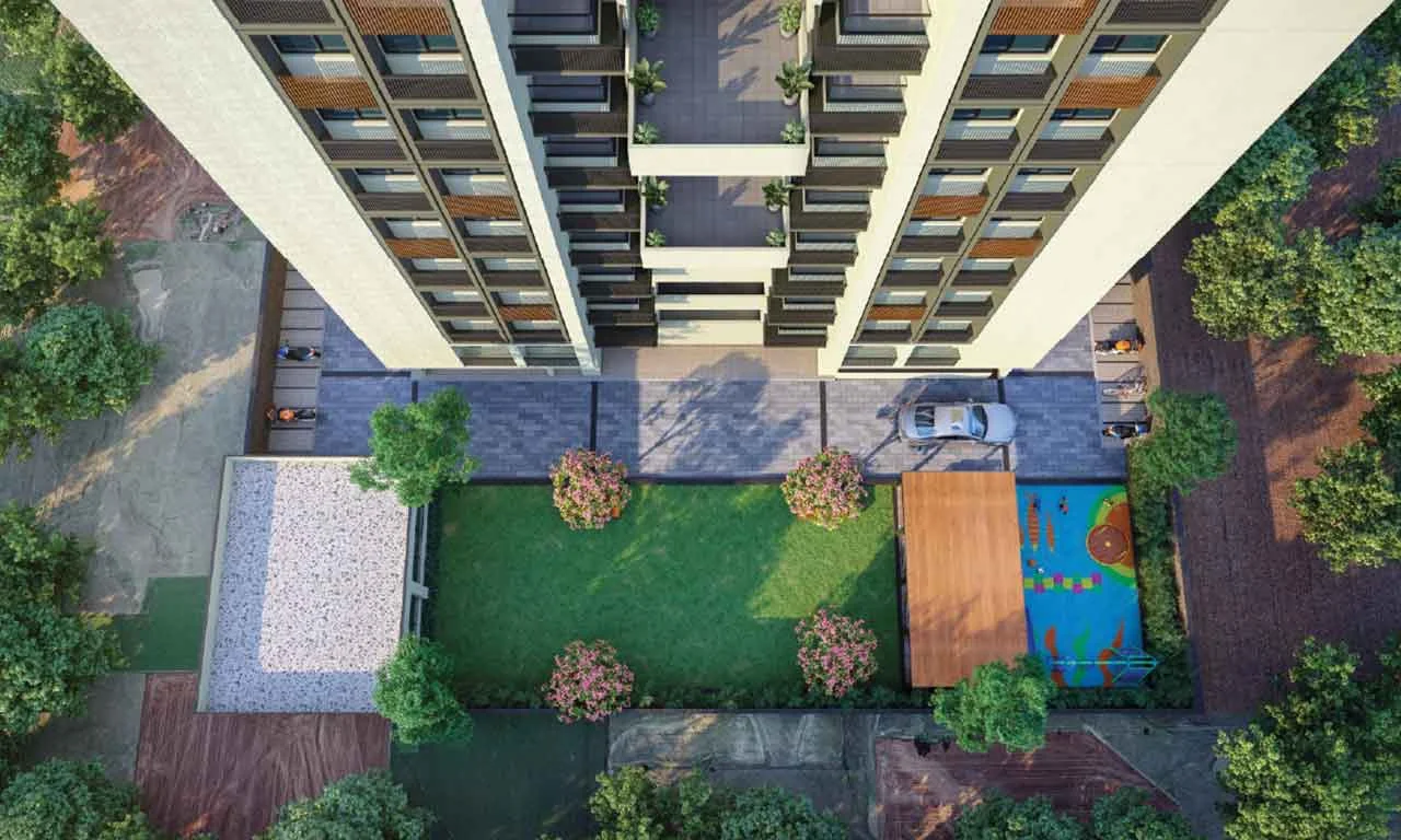 Garden Top View - Awadh Habitat in Shilaj Ahmedabad