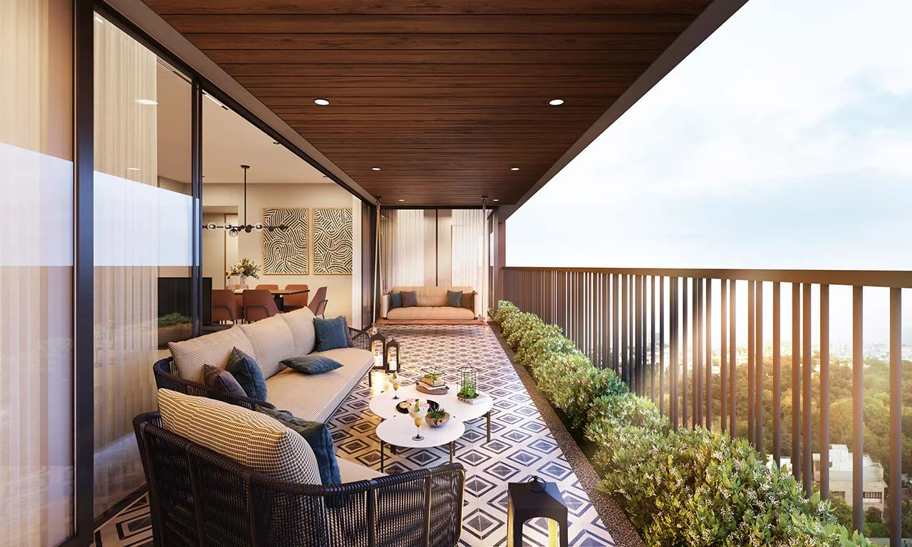 Balcony View - Panache in Vaishnodevi Ahmedabad