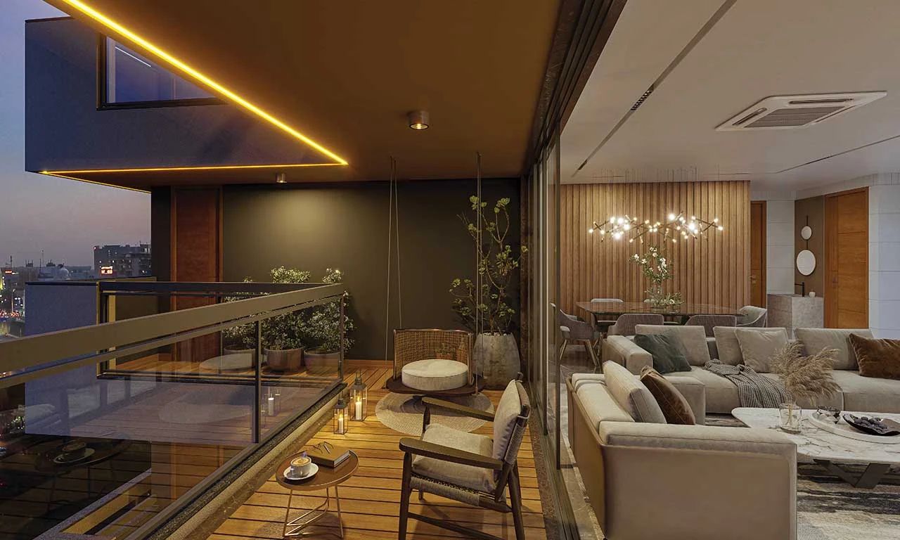 Big balcony view - Elite Naptune in Chharodi Ahmedabad