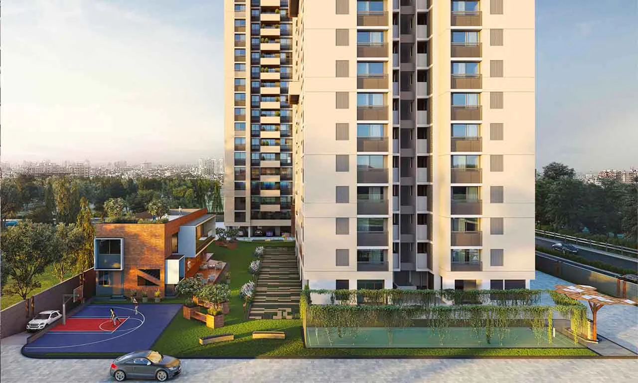 Building Elevation - Harmony Harikesh in Science City Ahmedabad