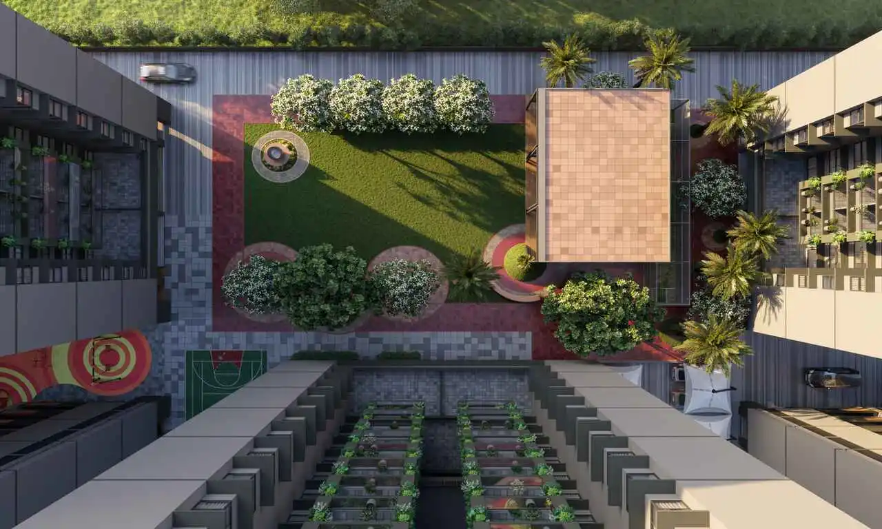 Garden Bird Eye View - Ananta in Gota Ahmedabad