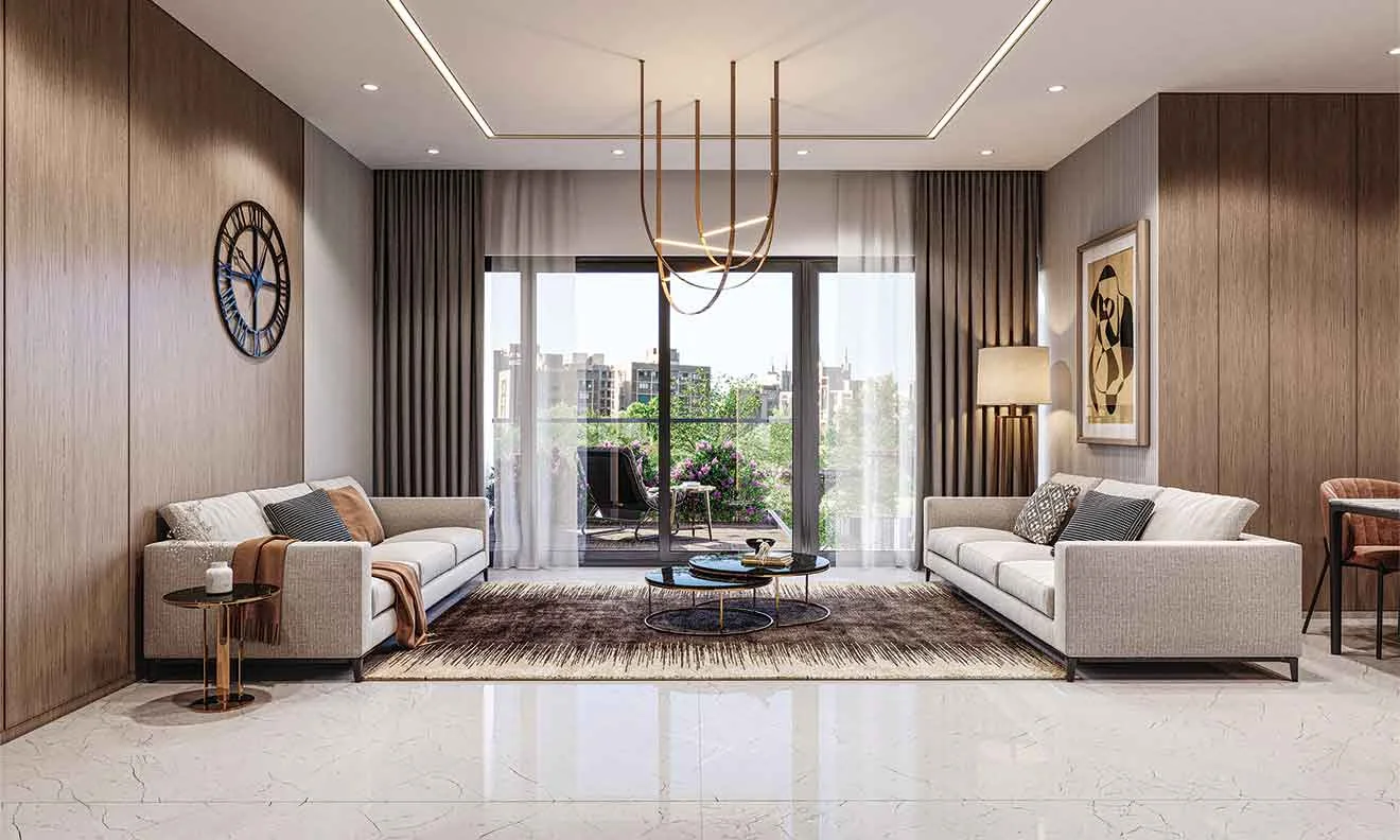 Heighted Living room - Satatya Syrill 2 in Vaishnodevi Ahmedabad