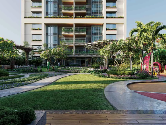 Garden View - Satatya Syrill 2 in Vaishnodevi Ahmedabad