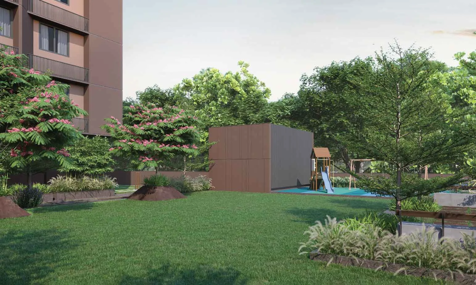 Landscaped Garden - Serenity Life in Vaishnodevi Ahmedabad