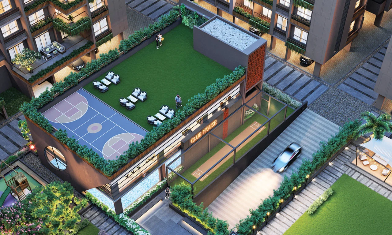 Garden Top View - Shilp Residency in Gota Ahmedabad