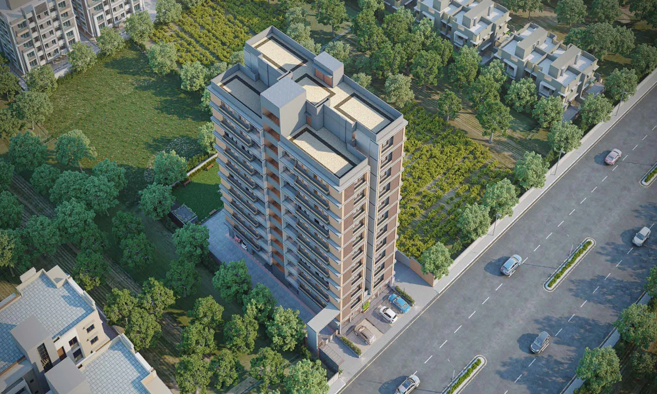 Project Bird Eye View - Shreedham Arise in Zundal Ahmedabad