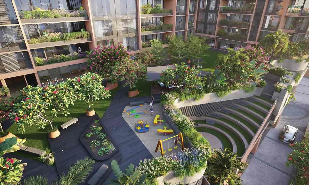 Garden Top View - Tree Tops in Thaltej Ahmedabad