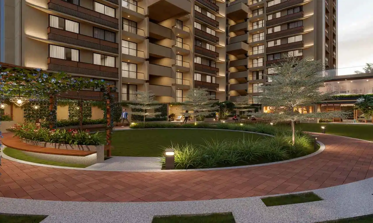 Garden Night View - Signor Skyline in Zundal Ahmedabad