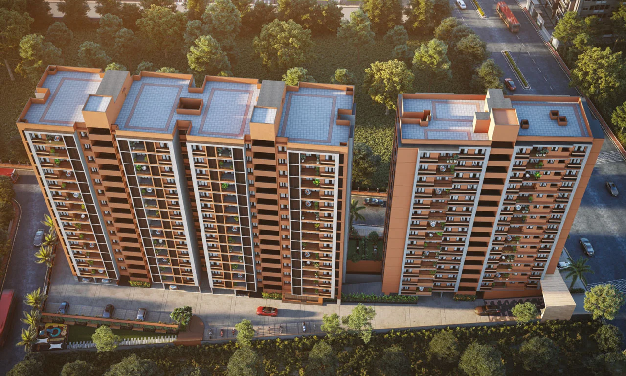 Building top view - The Atlantis 2 in Zundal Ahmedabad