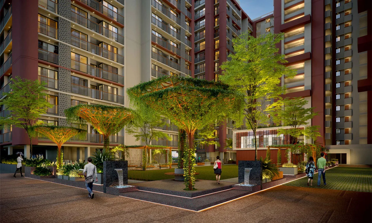 Garden and tree planting - Trident Elanzza in Vaishnodevi Ahmedabad