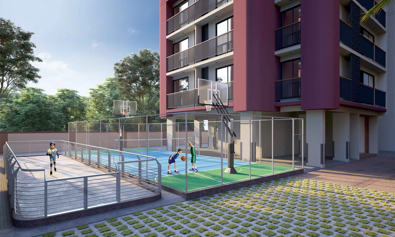 Multipurpose court - Trident Elanzza in Vaishnodevi Ahmedabad