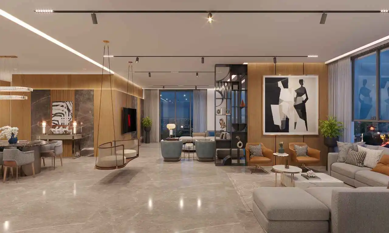 Luxurious Living Room - Anamaya in Thaltej