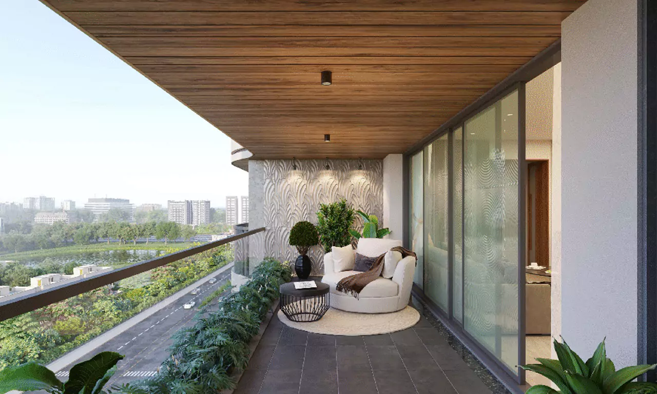 Balcony View - The Q in Chharodi