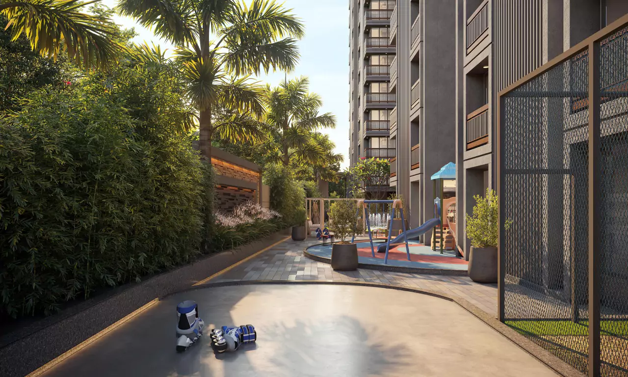 Kids outdoor play area - Shikshapatri Skyview in Vaishnodevi