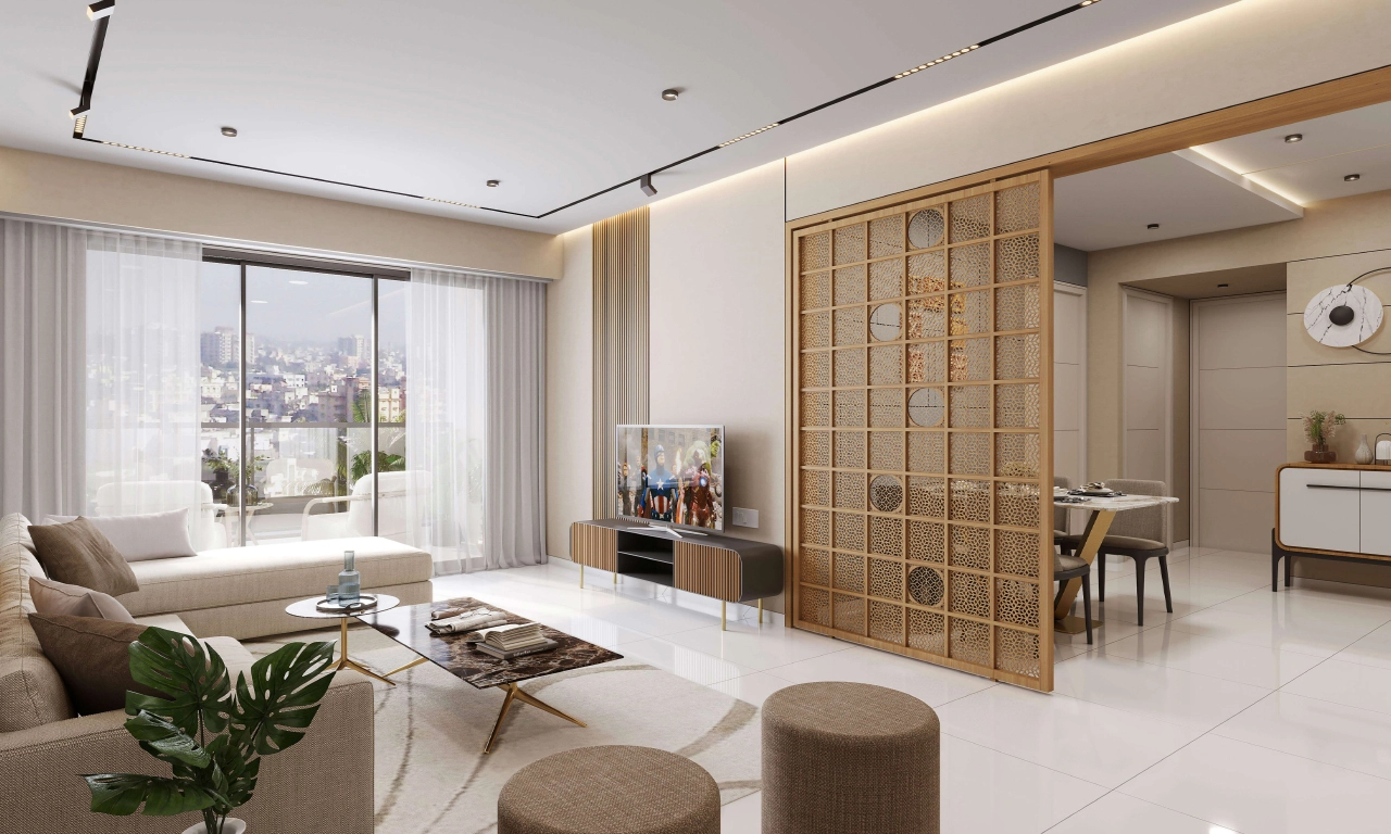 Living Room - Sky 100 in Thaltej Ahmedabad