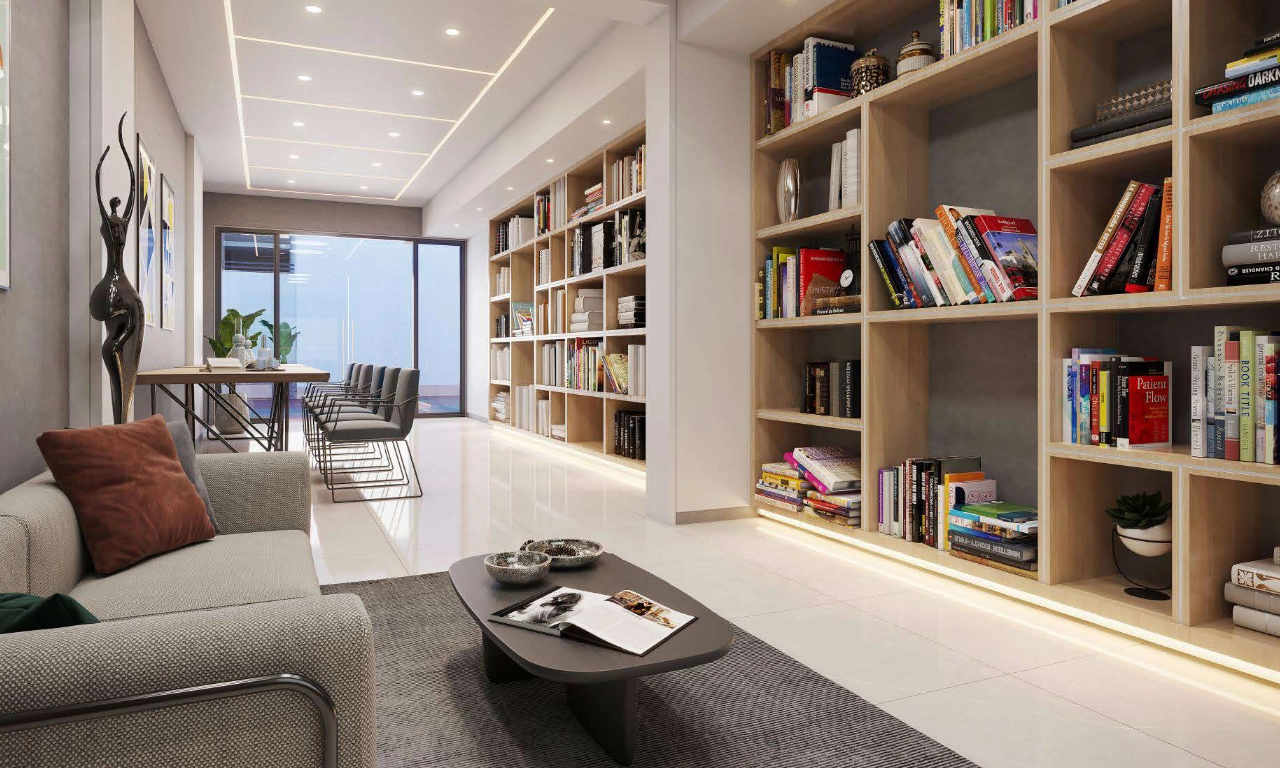 Library - Sky 100 in Thaltej Ahmedabad