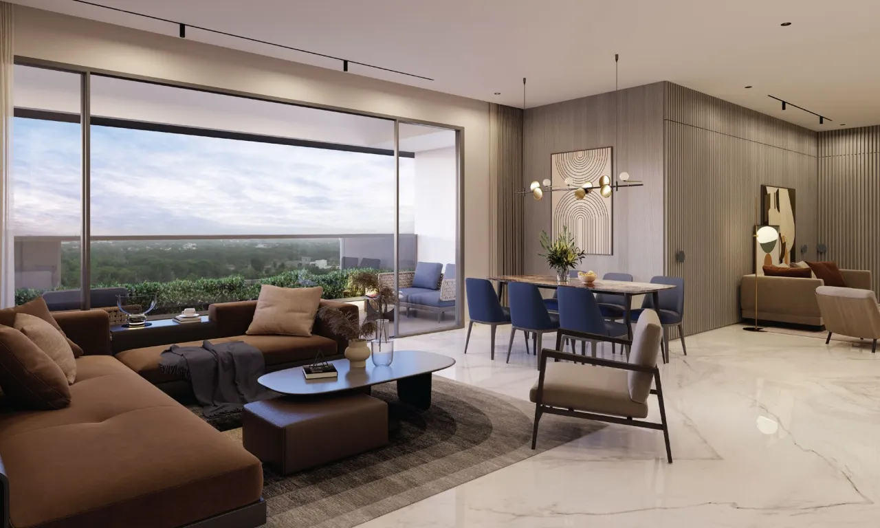 Luxurious Living Room - De Casa by Aaryan Infra in Naranpura Ahmedabad