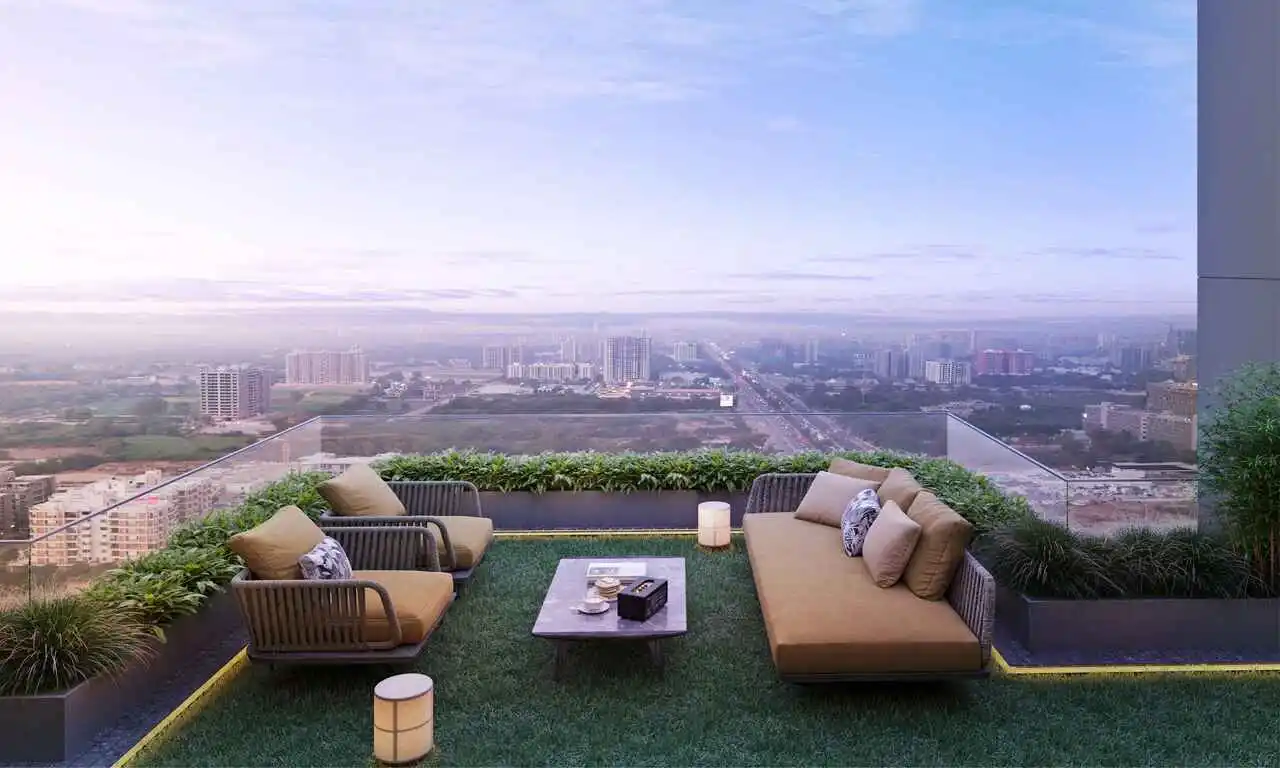 Open and spacious balcony view - Tremont Terra in Gota Ahmedabad