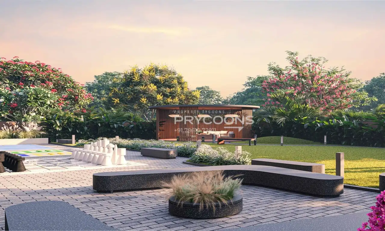 Senior citizen sitting area - Aahvan Greens in Science City Ahmedabad