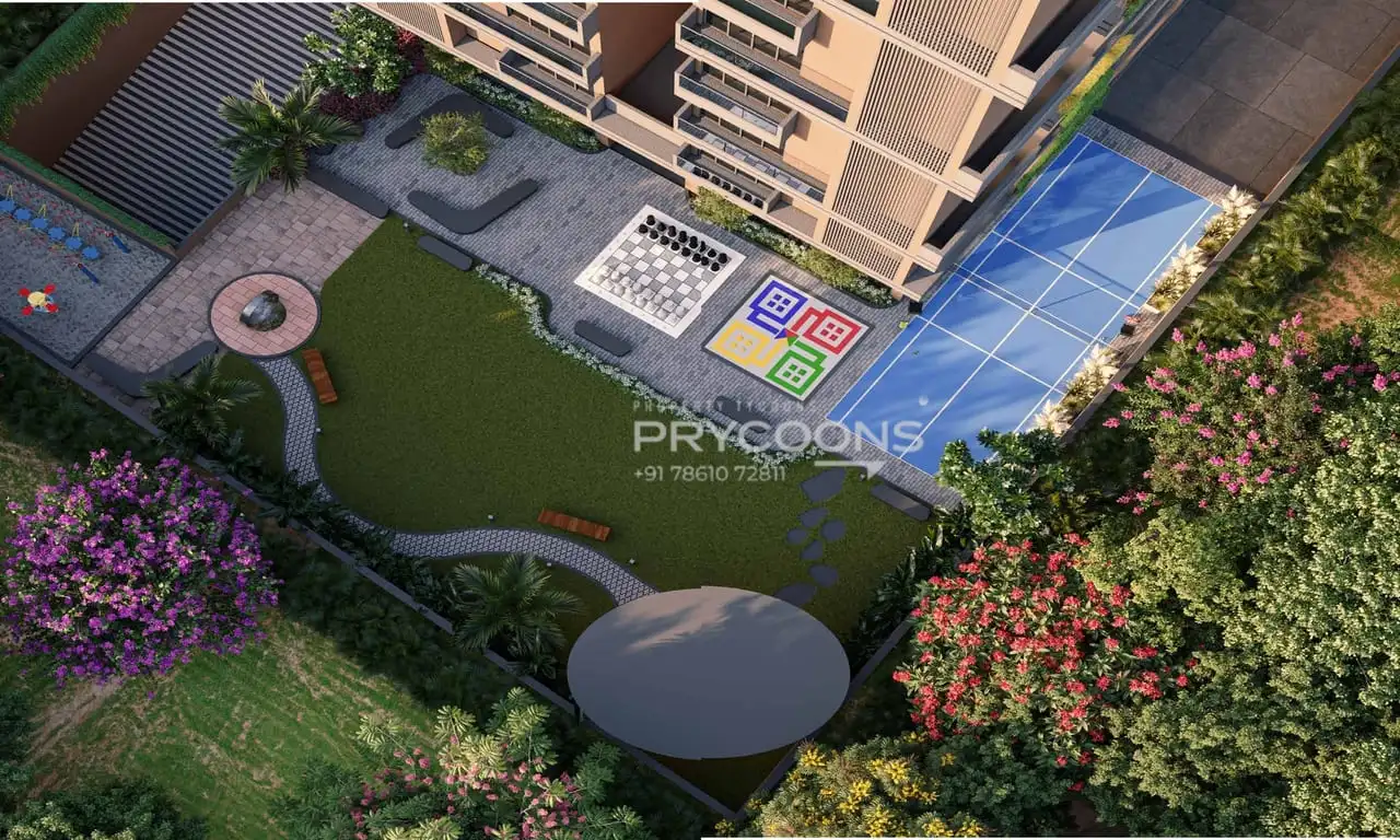 Garden top view - Aahvan Greens in Science City Ahmedabad