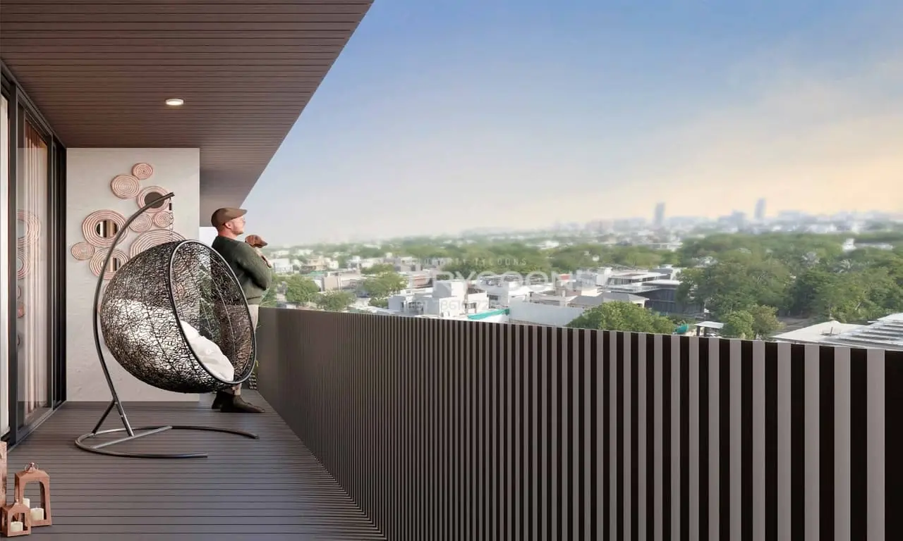 Balcony view - Aahvan Greens in Science City Ahmedabad