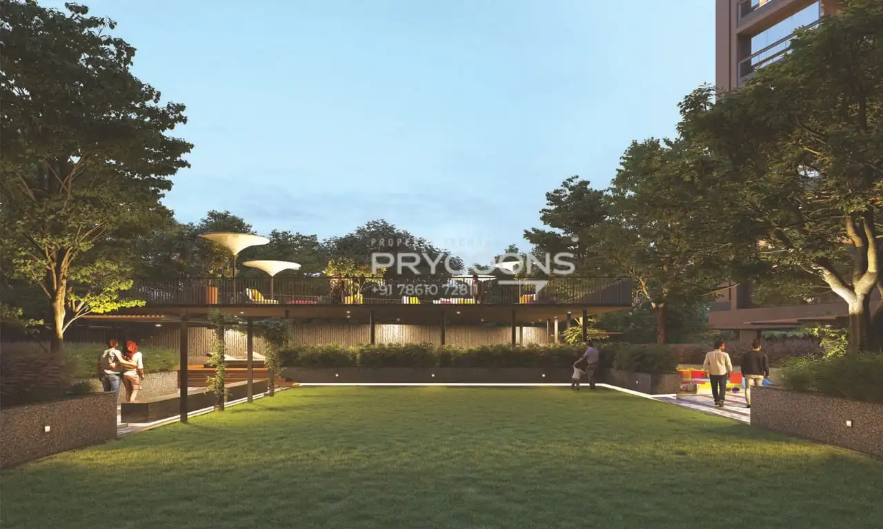 Garden night view - Emberlynn 2 in Satellite Ahmedabad