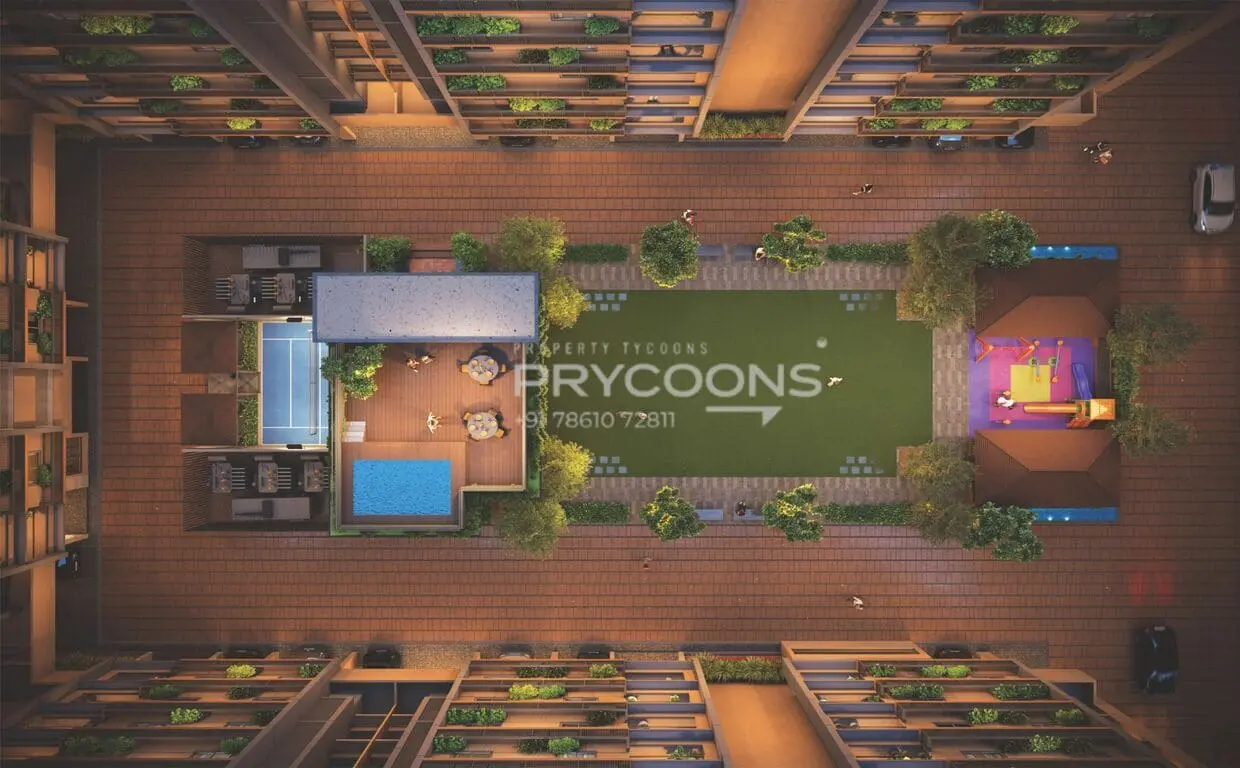 Garden top view - Skypark in South Bopal Ahmedabad