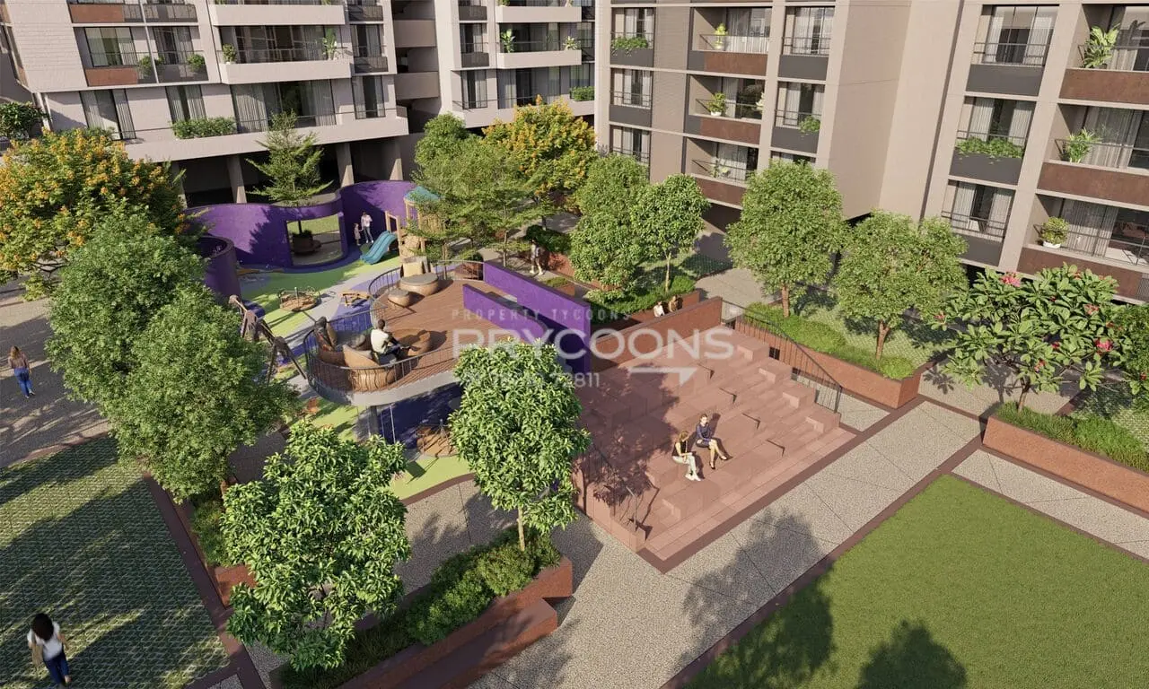 Tree plantation - Shaligram Elevate in Ognaj Ahmedabad