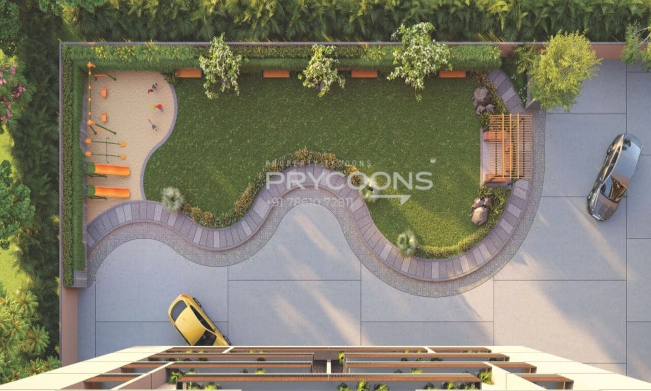 Garden top view - Shreehari Skyleaf in Tragad